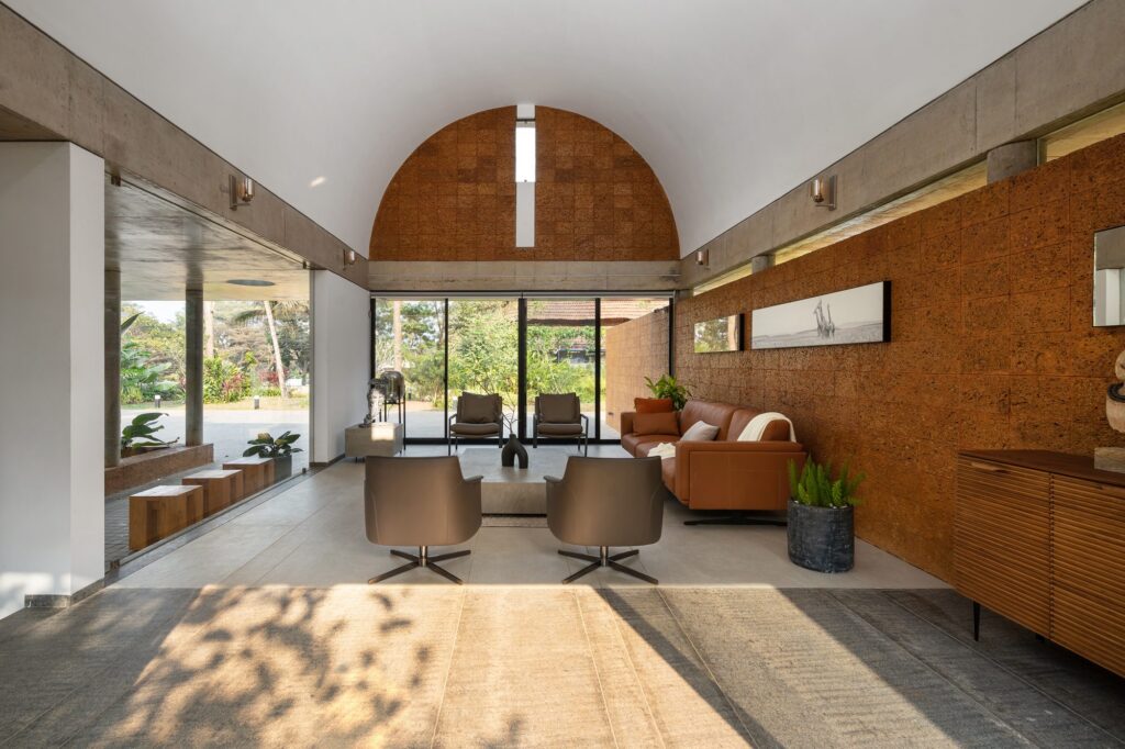 The formal living room under its laterite vault. Photo: Turtle Arts Photography